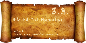 Békési Magdolna névjegykártya