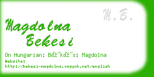 magdolna bekesi business card